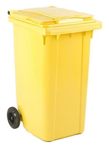Afvalcontainer 240 liter geel, Kunststof, Nieuw, 40 liter of meer, Ophalen of Verzenden