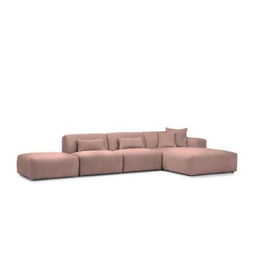 Loungebank Veenendaal - loungebanken - Bruin, Huis en Inrichting, Nieuw, 150 cm of meer, Stof, 300 cm of meer