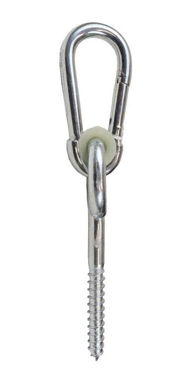 Schommelhaak M12 inclusief karabijnhaak 80mm verzinkt, Ophalen of Verzenden, Nieuw, 50 tot 100 mm, Schroeven