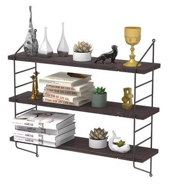 Industriële Wandplank 3 Lagen – Hout en Metaal 58x54,5 cm, Verzenden, Nieuw