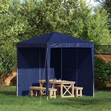 vidaXL Party Tent Zijwand 2 st 200 x 195 cm Blauw PE en, Verzenden, Nieuw