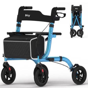 2dekans | Brixy Rollator - Lichtgewicht & Opvouwbaar - 360°, Diversen, Ophalen of Verzenden, Zo goed als nieuw