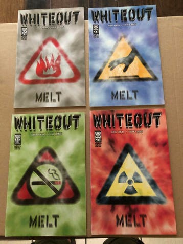 Whiteout - Melt - Thriller - 4 Comics - Compleet - zeldzaam, Boeken, Complete serie of reeks, Ophalen of Verzenden, Zo goed als nieuw