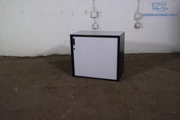 Robberechts roldeurkast zwart wit 74x80x47 cm 1 legbord, Gebruikt, Verzenden, 50 tot 100 cm, Minder dan 100 cm