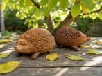 Beeld, set of 2 metal hedgehogs - 10 cm - Gietijzer