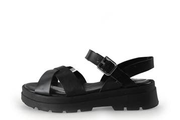 Manfield Sandalen in maat 38 Zwart, Verzenden, Zwart, Sandalen of Muiltjes, Zo goed als nieuw