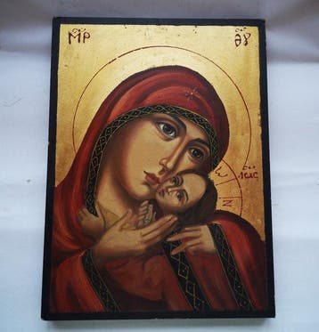 Icoon - Heilige Moeder Gods Eleusa (Barmhartig), Tederheid -