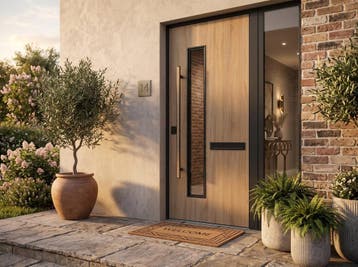 Buitendeur Norway – Eikenlook – Rookglas | Nieuw vanaf €749!, Doe-het-zelf en Verbouw, Deuren en Horren, Ophalen of Verzenden