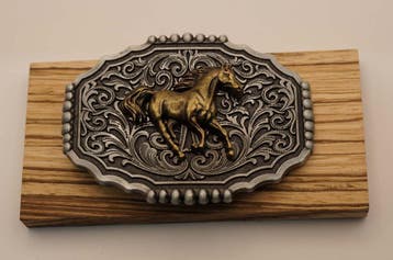 Wisselbare riemgesp hollend paard in de kleur koper / nikkel, Losse buckle of gesp, Overige kleuren, Verzenden, Geen merk