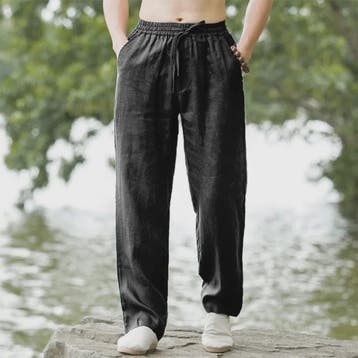 Heren Katoen Linnen Strandbroek - Comfortabele Casual Joggin, Verzenden, Nieuw