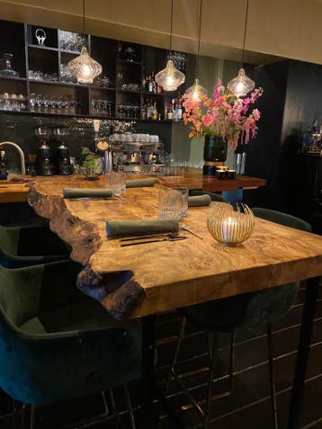 Exclusieve Boomstam Bartafels | Stoer, Massief en Maatwerk, Ophalen of Verzenden, Nieuw