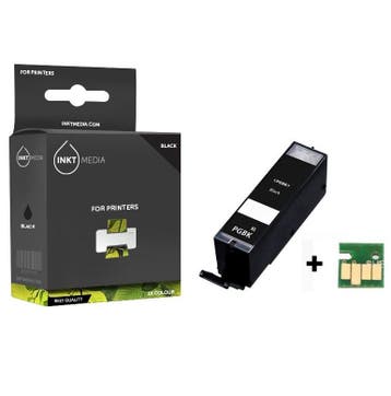 Geschikt Canon PGI-580BK XXL inktcartridge zwart pigment, Nieuw, Cartridge, Inktmedia