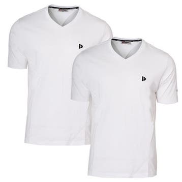 Donnay Donnay Heren - 2-Pack - V-neck T-Shirt Berno - Wit, Verzenden, Nieuw