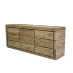 Modern dressoir met laden plantage teakhout -  200, Huis en Inrichting, Kasten | Dressoirs, Ophalen of Verzenden, Nieuw