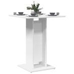 vidaXL Bistrotafel 60x60x75 cm bewerkt hout wit, Verzenden, Nieuw