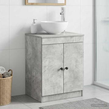 vidaXL Badkamerkast Betongrijs 54 x 41 x 70 cm Bewerkt hout, Verzenden, Nieuw