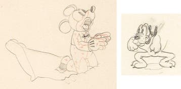 Walt Disney – Mickey Mouse en Pluto: paar originele, Nieuw