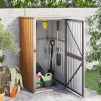 vidaXL Tuinschuur 88x89x161 cm gegalvaniseerd staal bruin, Tuin en Terras, Tuinhuizen, Verzenden, Nieuw