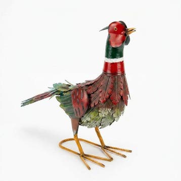 Pheasant - Beeldje - Staal, Antiek en Kunst