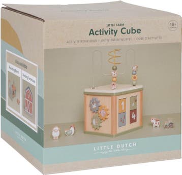 Little Dutch - Activiteitenkubus FSC - Little Farm, Ophalen of Verzenden, Zo goed als nieuw