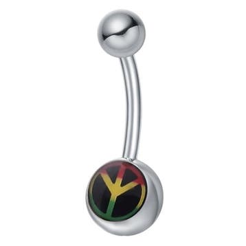 Fako Bijoux - Navelpiercing - Classic - Peace, Verzenden, Nieuw