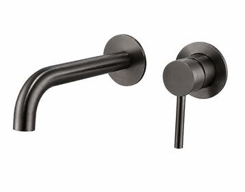 SALE - Grundar - Gun metal - Inbouw wastafelkraan -, Doe-het-zelf en Verbouw, Sanitair, Ophalen of Verzenden, Nieuw