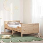 vidaXL Bedframe met uitschuifbaar matras Bruin 80 x 200 cm, Verzenden, Nieuw, Bruin, Hout