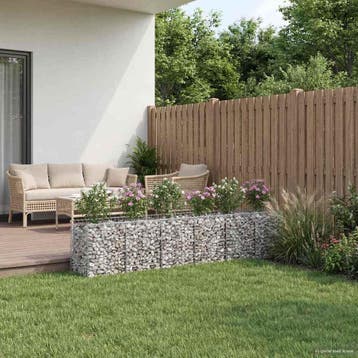 vidaXL Gabion Verhoogd Bed 2 st 300 x 50 x 60 cm, Verzenden, Nieuw, IJzer
