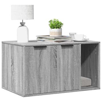 vidaXL Kattenbakkast 80x50x45 cm bewerkt hout grijs sonoma, Verzenden, Nieuw