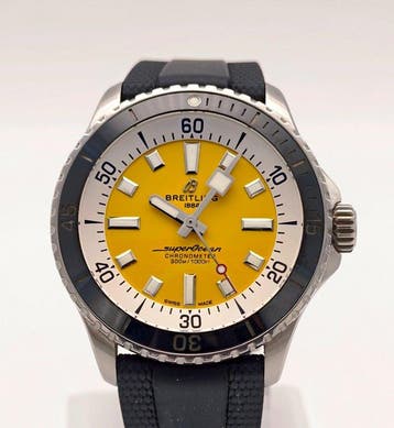 Breitling - Superocean Automatic 42 Yellow Dial - A17375 -, Nieuw