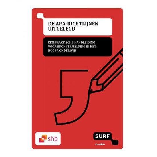 De APA-richtlijnen uitgelegd, 9789072482204, Boeken, Studieboeken en Cursussen, Zo goed als nieuw, HBO, Verzenden