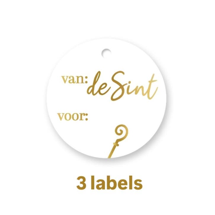 3x cadeaulabel van de sint voor - naamlabel - cadeau - sc..., Diversen, Wenskaarten, Nieuw, Ophalen of Verzenden