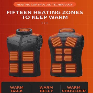 Unisex Verwarmd Vest met 21 Graphene Zones - USB Oplaadbaar, Verzenden, Nieuw