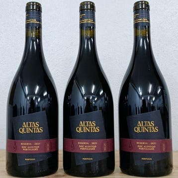 2021 Altas Quintas Tinto - Alentejo DOC, Reserva - 3 Flessen, Nieuw