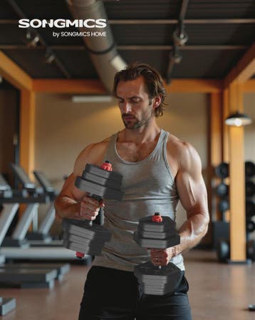 SONGMICS Verstelbare Dumbbell Set - Hexagon Vorm, 20kg Totaa, Verzenden, Nieuw