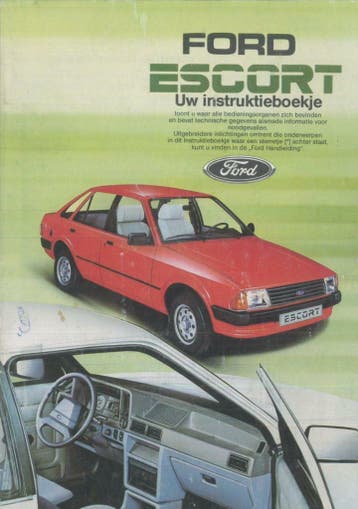 1984 Ford Escort Instructieboekje Handleiding Nederlands, Verzenden
