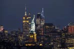 Viktoria Farkas - Iconic NYC Nightscape: Statue of Liberty &