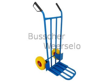 Steekwagen met anti-lek wielen - Blauw - Gele wielen, Ophalen of Verzenden, Nieuw, Steekwagen