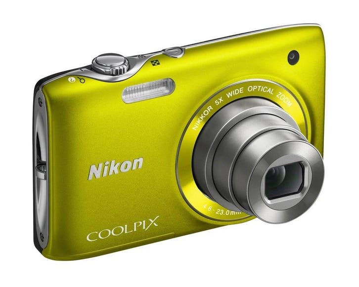 Nikon Coolpix S3100 Digitale Compact Camera - Geel (In doos), Audio, Tv en Foto, Fotocamera's Digitaal, Zo goed als nieuw, Verzenden