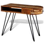 vidaXL Bureau met ijzeren poten massief gerecycled hout, Verzenden, Nieuw