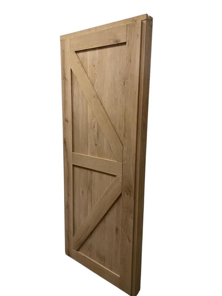 Massief eiken opdekdeuren met eiken kozijn, Doe-het-zelf en Verbouw, Hout en Planken, Nieuw, Ophalen of Verzenden