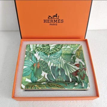 Hermès - Schotel - Porselein, Goud, suède