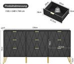 UEV Commode met schuifranden, 150 x 34 x 74 cm, kast met 9 s, Verzenden, Zo goed als nieuw