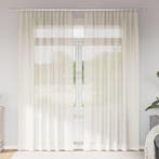 vidaXL Gordijnen voile met roedezakken 2 st crèmekleurig, Verzenden, Nieuw, Crème