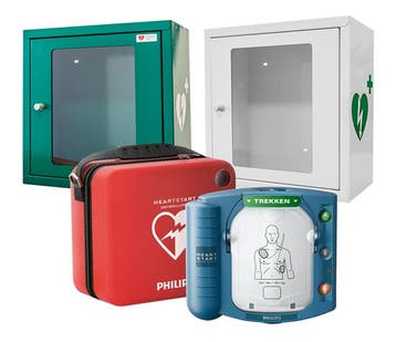 Philips HeartStart HS1 AED + Gratis Tas & Binnenkast met, Diversen, Verpleegmiddelen, Verzenden, Nieuw