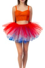 Korte Tutu Rood Wit Blauw Tule Rokje XS S M Nederlandse Vlag, Ophalen of Verzenden, Nieuw, Carnaval