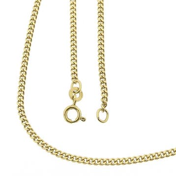 Gouden gourmetschakel ketting, Ophalen of Verzenden, Gebruikt, Goud, Goud