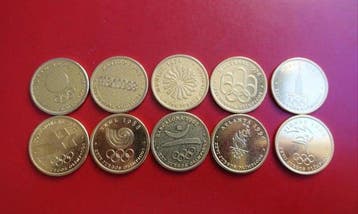 Olympische Spelen munten 22k goud - volledige collectie, Verzamelen, Nieuw