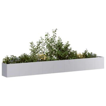 vidaXL Plantenbak 360x40x40 cm gegalvaniseerd staal, Verzenden, Nieuw, Metaal