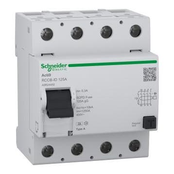 Schneider Acti9 aardlekschakelaar | 125A, 300mA, Type A,, Ophalen of Verzenden, Nieuw, Groepenkast